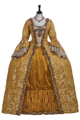 Lot 5 - Arsema Thomas 18th century style gown worn as Lady Agatha Danbury in the Netflix series 'Queen Charlotte - a Bridgerton Story', 2023