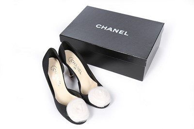 Lot 127 - Two pairs of Chanel high-heeled shoes, modern,...