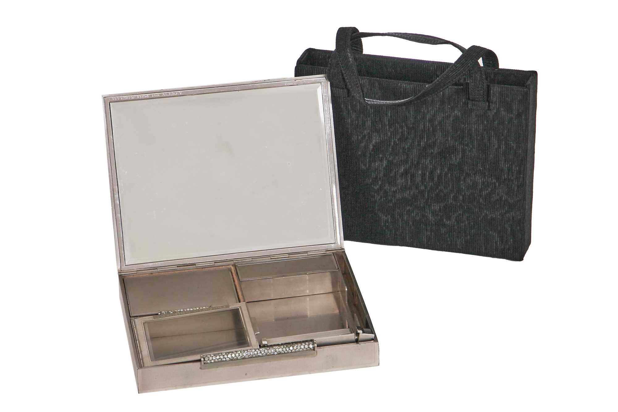 Lot 92 - A Van Cleef & Arpels for Asprey styptor and diamond minaudière, circa 1940