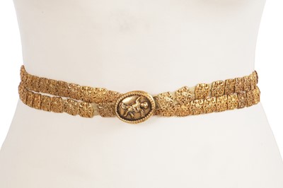 Lot 67 - A Gabrielle Chanel haute couture gilt filigree cherub belt, 1960s
