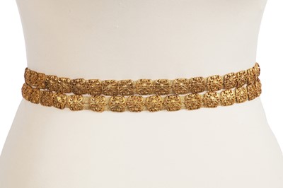 Lot 67 - A Gabrielle Chanel haute couture gilt filigree cherub belt, 1960s