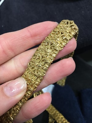 Lot 67 - A Gabrielle Chanel haute couture gilt filigree cherub belt, 1960s