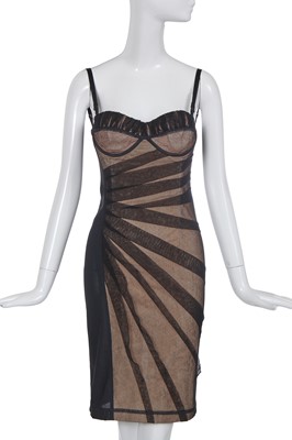 Lot 181 - A Dolce & Gabbana black and nude viscose dress identical to one worn by Amy Winehouse in 2008
