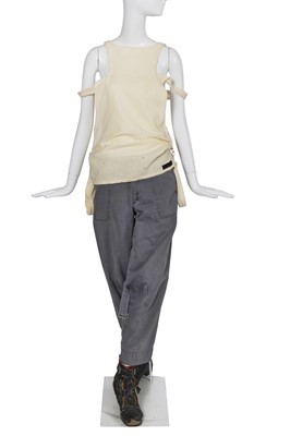 Lot 357 - A Westwood/McLaren Seditionaries grey and ivory cotton and wool ensemble, circa 1977