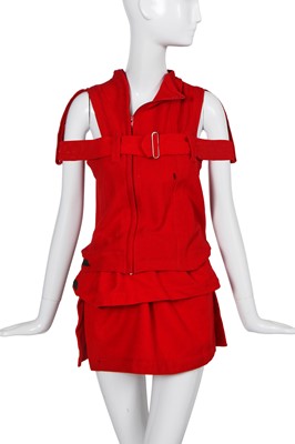 Lot 358 - A rare Westwood/McLaren Seditionaries red wool ensemble, 1977