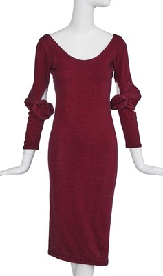 Lot 326 - A Vivienne Westwood blue and red striped cotton jersey armour dress, 'Civilizade' collection, Spring-Summer 1989