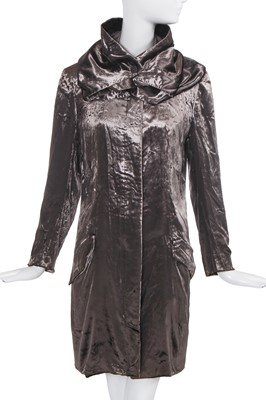 Lot 300 - A John Galliano silver velvet coat, probably 'Nancy Cunard' Collection, Autumn-Winter 1989-90