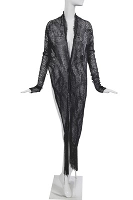 Lot 304 - A John Galliano beaded knitted black wool cardigan, 'Hairclips' collection, Autumn-Winter 1988-89