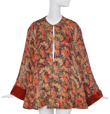 Lot 517 - A Liberty & Co. floral lamé cape, circa 1930