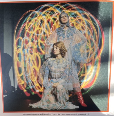 Lot 420 - An early Zandra Rhodes 'Knitted Circle' printed chiffon gown, 1969-70