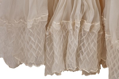 Lot 418 - A Tommy Nutter morning suit and special order Zandra Rhodes bridal gown, 1973