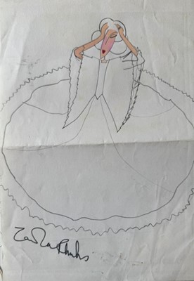 Lot 418 - A Tommy Nutter morning suit and special order Zandra Rhodes bridal gown, 1973