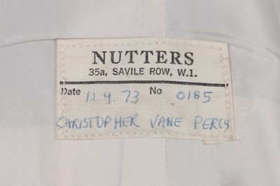 Lot 418 - A Tommy Nutter morning suit and special order Zandra Rhodes bridal gown, 1973