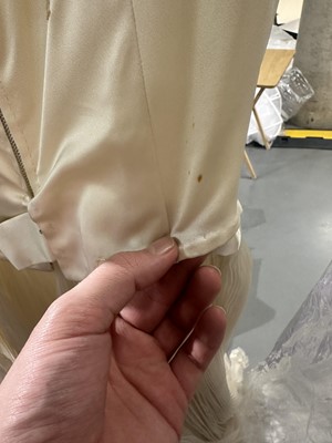 Lot 418 - A Tommy Nutter morning suit and special order Zandra Rhodes bridal gown, 1973