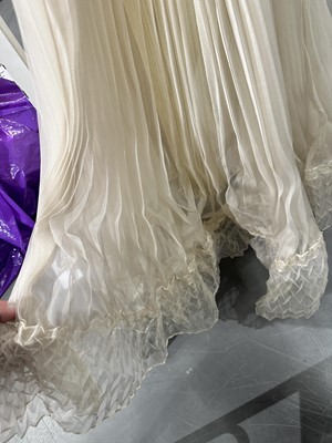 Lot 418 - A Tommy Nutter morning suit and special order Zandra Rhodes bridal gown, 1973