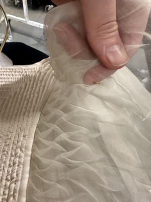 Lot 418 - A Tommy Nutter morning suit and special order Zandra Rhodes bridal gown, 1973