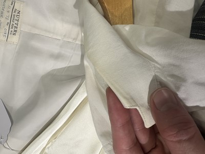 Lot 418 - A Tommy Nutter morning suit and special order Zandra Rhodes bridal gown, 1973