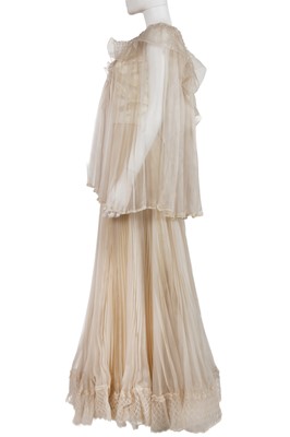 Lot 418 - A Tommy Nutter morning suit and special order Zandra Rhodes bridal gown, 1973