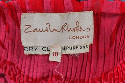 Lot 414 - A Zandra Rhodes printed chiffon dress, 1975