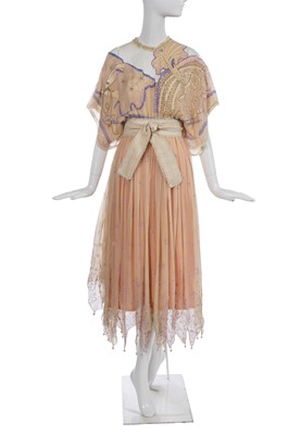 Lot 411 - A Zandra Rhodes printed chiffon dress, 'Painted Lady' collection, Autumn-Winter 1978-79
