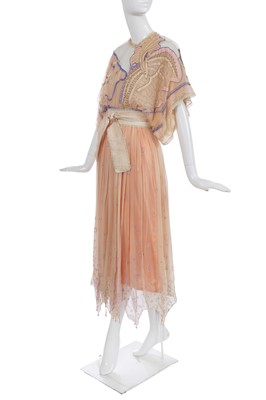Lot 411 - A Zandra Rhodes printed chiffon dress, 'Painted Lady' collection, Autumn-Winter 1978-79