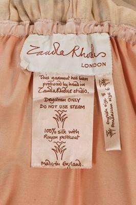 Lot 411 - A Zandra Rhodes printed chiffon dress, 'Painted Lady' collection, Autumn-Winter 1978-79