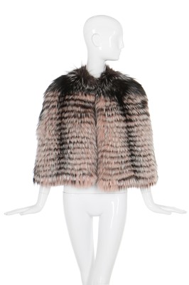 Lot 102 - Annabelle Neilson's Alexander McQueen by Sarah Burton pink-grey fox fur capelet, pre-Fall 2014