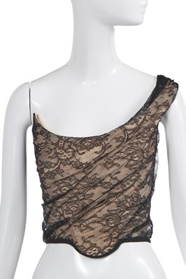 Lot 227 - Annabelle Neilson's Vivienne Westwood Chantilly lace corset, 'Storm in a Teacup' collection, Autumn-Winter 1996-97