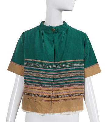 Lot 523 - A Paul Poiret beaded green brushed wool jacket, 1915-20