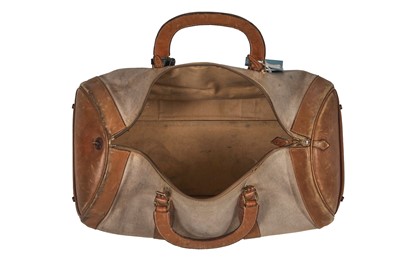 Lot 94 - Two Hermès canvas and leather travel/overnight bags, 1960s