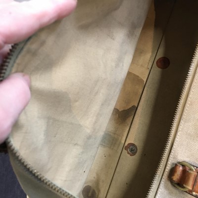 Lot 94 - Two Hermès canvas and leather travel/overnight bags, 1960s