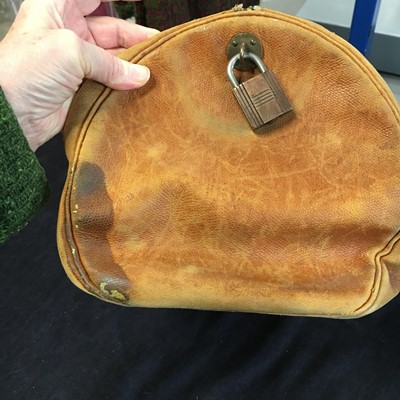 Lot 94 - Two Hermès canvas and leather travel/overnight bags, 1960s