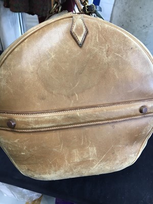 Lot 94 - Two Hermès canvas and leather travel/overnight bags, 1960s