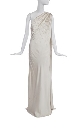 Lot 148 - A Christian Dior by John Galliano white crêpe evening gown, Cruise 2008