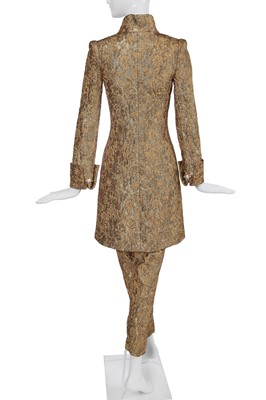 Lot 35 - A Chanel haute couture by Karl Lagerfeld gold brocatelle cocktail ensemble, Spring-Summer 1996