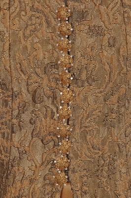 Lot 35 - A Chanel haute couture by Karl Lagerfeld gold brocatelle cocktail ensemble, Spring-Summer 1996