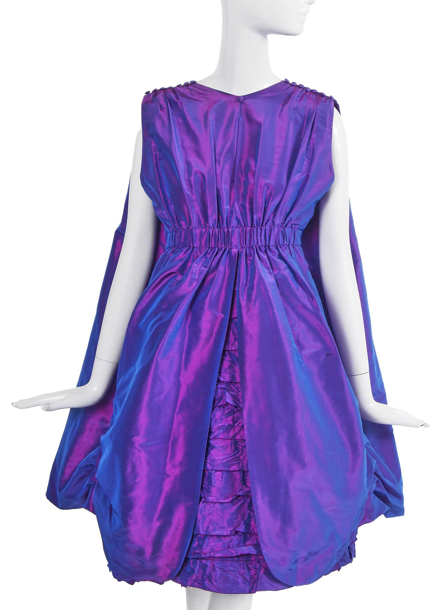 Lot 30 - A Chanel haute couture by Karl Lagerfeld shot violet/mauve taffeta cocktail dress, Autumn-Winter 1999-2000