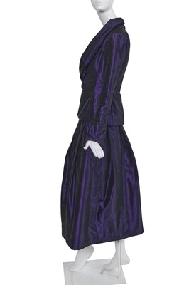 Lot 31 - A Chanel haute couture by Karl Lagerfeld shot-purple taffeta cocktail suit, Spring-Summer 2000