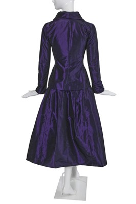 Lot 31 - A Chanel haute couture by Karl Lagerfeld shot-purple taffeta cocktail suit, Spring-Summer 2000
