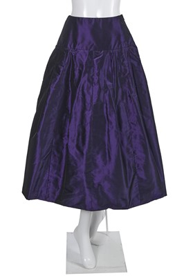 Lot 31 - A Chanel haute couture by Karl Lagerfeld shot-purple taffeta cocktail suit, Spring-Summer 2000