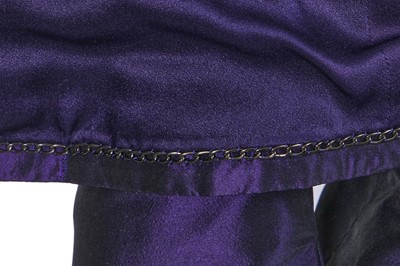 Lot 31 - A Chanel haute couture by Karl Lagerfeld shot-purple taffeta cocktail suit, Spring-Summer 2000