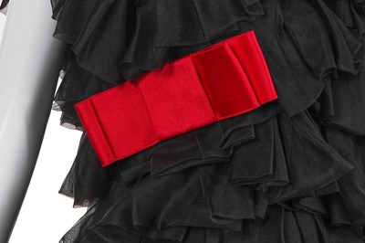 Lot 29 - A Chanel haute couture by Karl Lagerfeld layered and pleated black organza cocktail dress, Autumn-Winter 2000-01