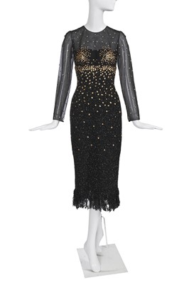 Lot 38 - A Chanel haute couture by Karl Lagerfeld gold embroidered evening gown, Autumn-Winter 1993-94