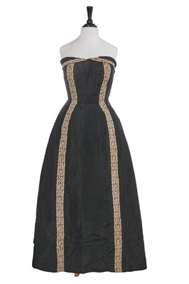 Lot 496 - A Christian Dior black faille ballgown, circa 1953