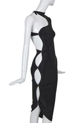 Lot 421 - A Swanky Modes black lycra and nylon 'Amorphous' dress, circa 1978