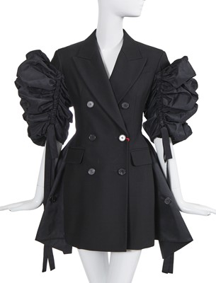 Lot 98 - An Alexander McQueen by Sarah Burton black wool jacket, Spring-Summer 2022