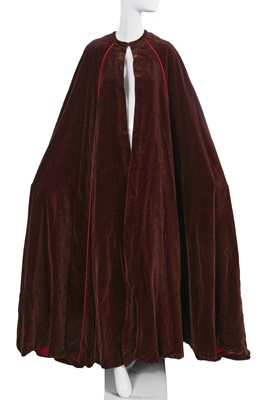 Lot 452 - A brown velvet cloak, worn by Raquel Welch in 'The Prince and the Pauper' (1977)