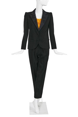 Lot 394 - A Valentino Garavani haute couture 'le Smoking' ensemble, probably Autumn-Winter 1985-86