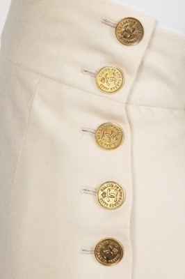 Lot 51 - A Chanel haute couture by Karl Lagerfeld cream wool skirt, Spring-Summer 1985