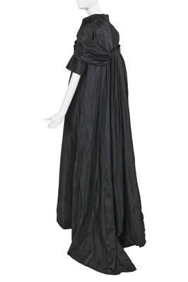 Lot 501 - A Pierre Balmain haute couture black silk evening coat/opera cloak, early 1950s